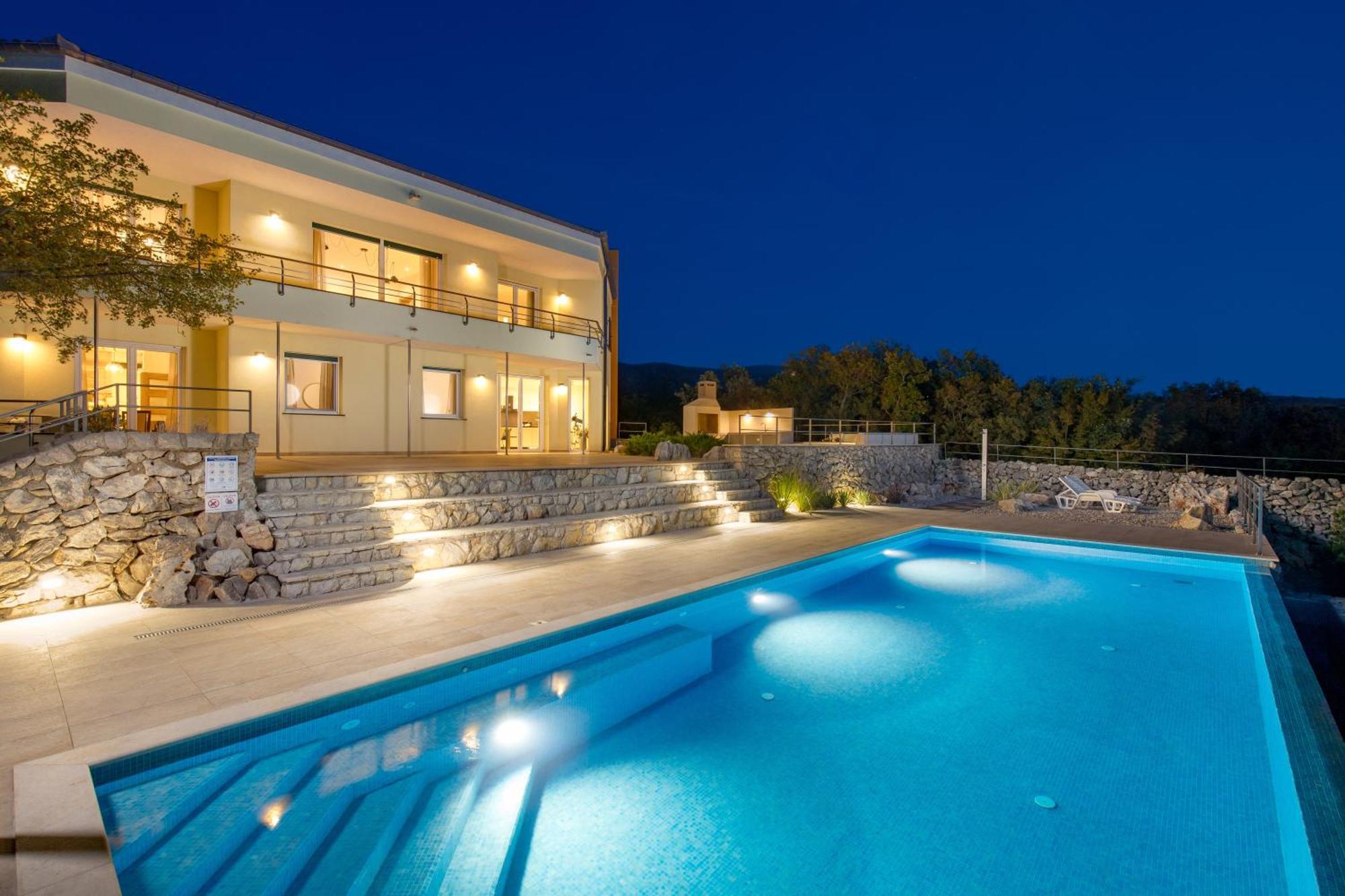 Luxury Villa Ostro With Pool & Krk Bridge View Kraljevica Kültér fotó