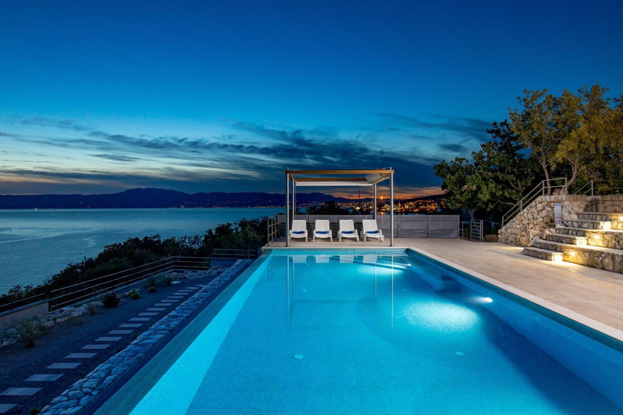 Luxury Villa Ostro With Pool & Krk Bridge View Kraljevica Kültér fotó