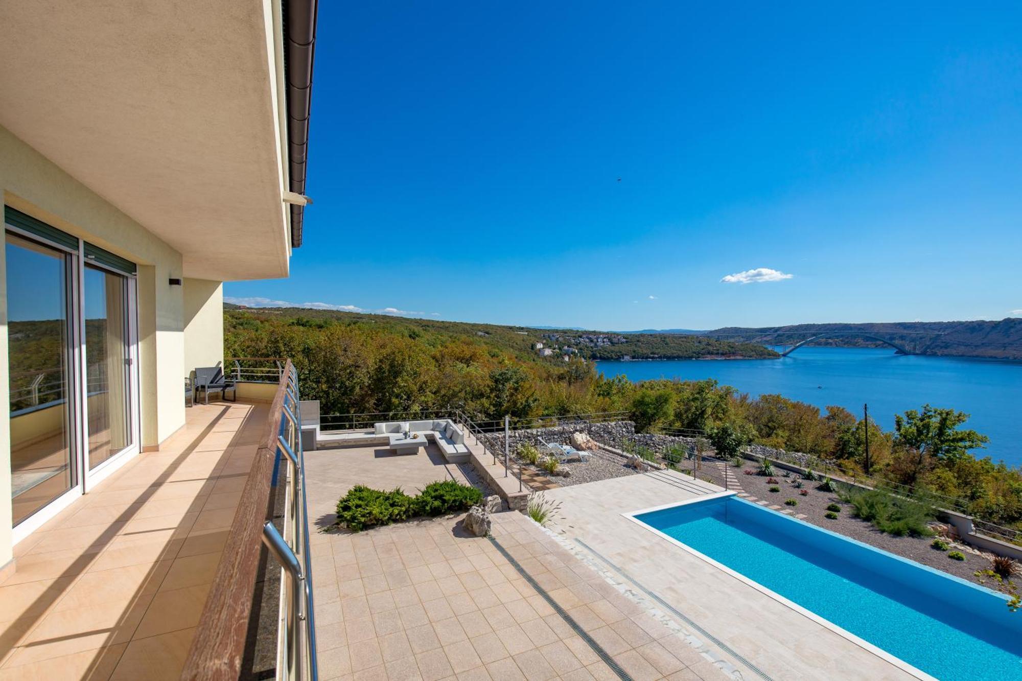 Luxury Villa Ostro With Pool & Krk Bridge View Kraljevica Kültér fotó