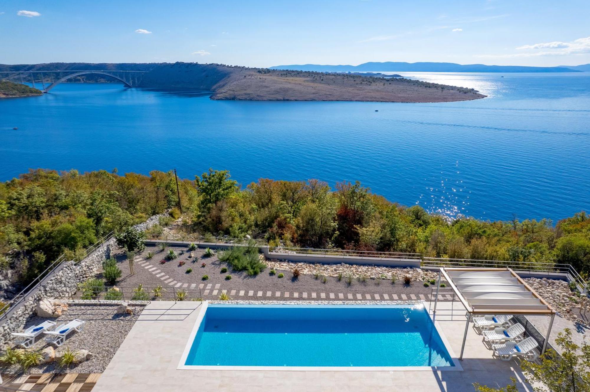 Luxury Villa Ostro With Pool & Krk Bridge View Kraljevica Kültér fotó
